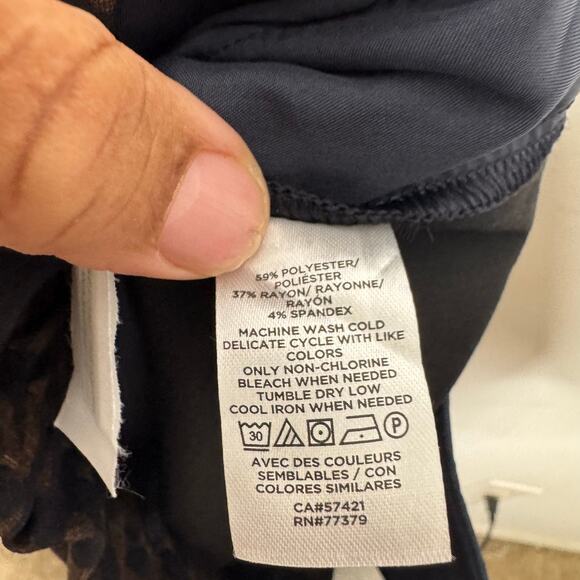 Ann Taylor Women’s Pants M‎ Leopard Print High Rise Tapered Ankle Pull-On - Picture 4 of 14